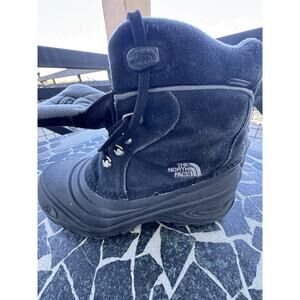 North Face Black Heatseeker Insulated Suede Waterproof Snow Boots US Sz 5